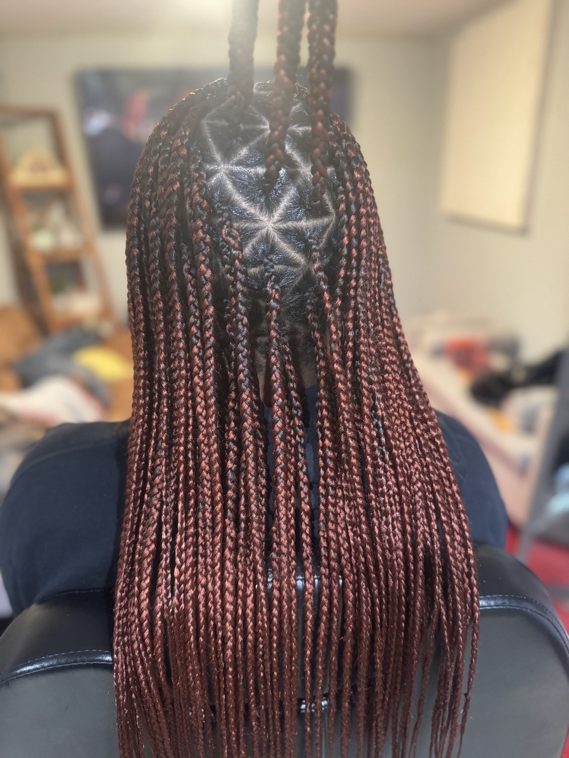 Triangle Box Braids (Knotless)