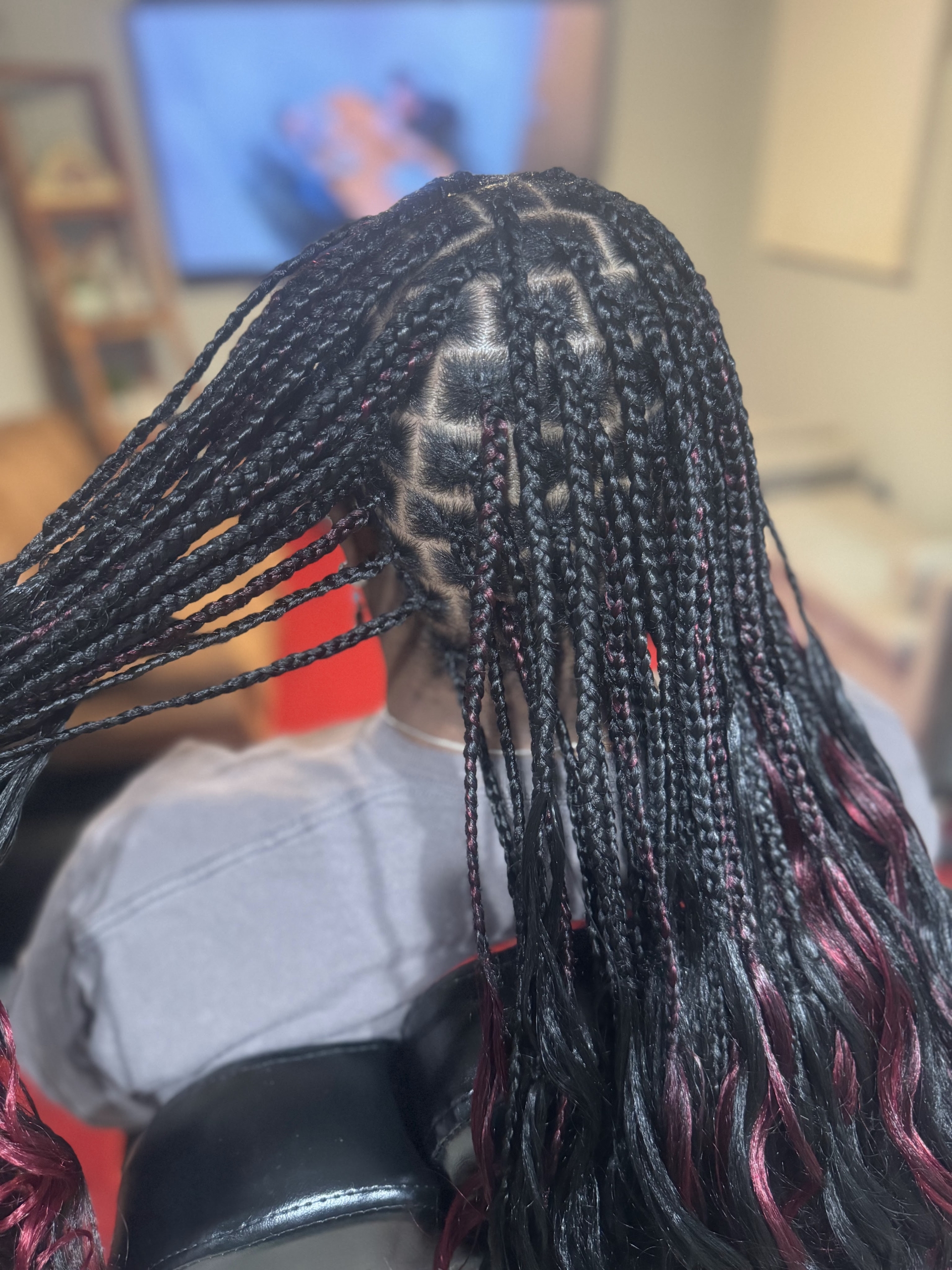 Square Box Braids (Knotless)